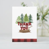 Lumberjack Buffalo Kariert Danke Karte (Stehend Vorderseite)
