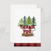 Lumberjack Buffalo Kariert Danke Karte (Vorne/Hinten)