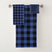 Lumberjack Buffalo Karierter Blauer Flanell Mann Badhandtuch Set (Insitu)