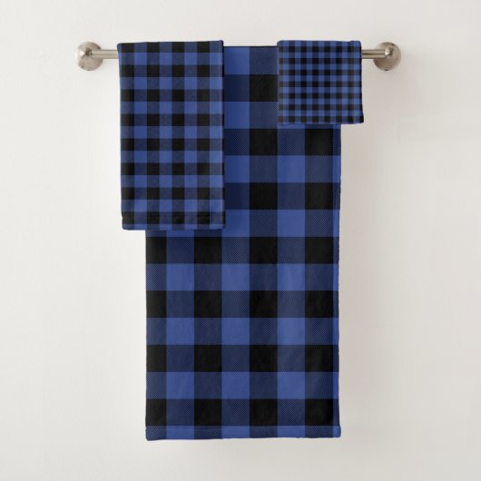 Lumberjack Buffalo Karierter Blauer Flanell Mann Badhandtuch Set (Insitu)