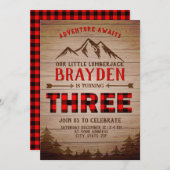 Lumberjack Buffalo Karierter Outdoor Dritter Gebur Einladung (Vorne/Hinten)