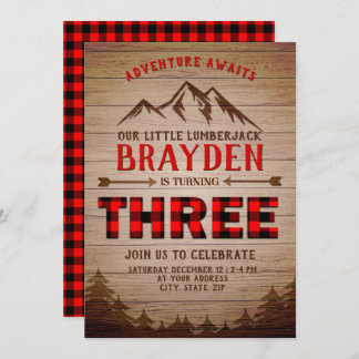 Lumberjack Buffalo Karierter Outdoor Dritter Gebur Einladung