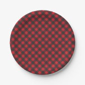 Lumberjack Buffalo Karo Plate Pappteller (Vorderseite)