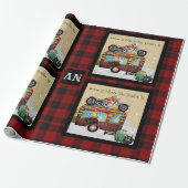 Lumberjack Camper Trailer Trash Monogram JEDES ERE Geschenkpapier (Ungerollt)