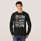 Lumberjack Chainsaw Run Forest Funny Woodworker T-Shirt (Vorne ganz)