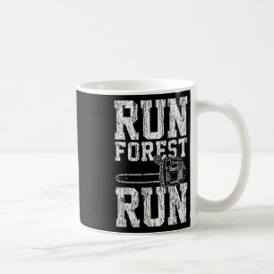 Lumberjack Chainsaw Run Forest Run Funny Kaffeetasse