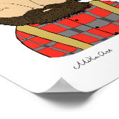 Lumberjack Chickadeposter Woodland Art Print Poster (Ecke)