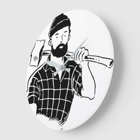 LumberJack Clock Große Wanduhr (Winkel)