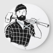 LumberJack Clock Große Wanduhr (Vorderseite)