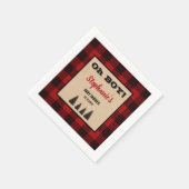 Lumberjack Cocktail Babydusche Napkins Kariert Serviette (Ecke)