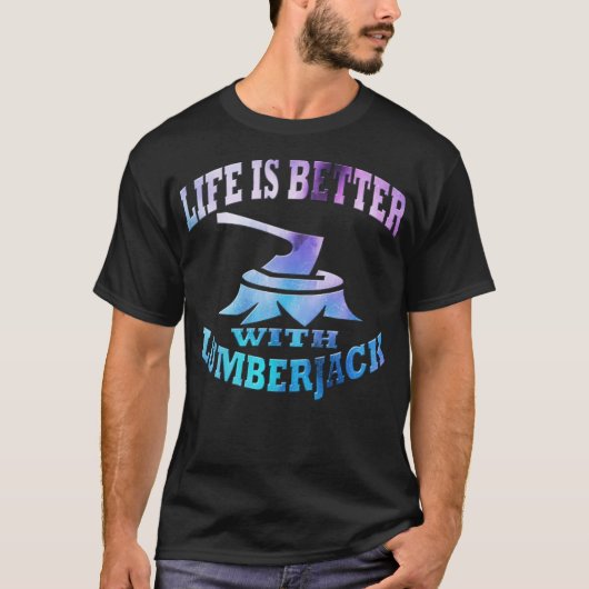 Lumberjack Custom Pirate Geburtstag T-Shirt (Vorderseite)