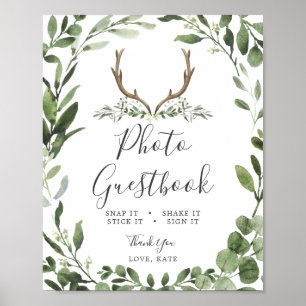 Lumberjack Deer Baby Dusche Foto Handbuch Untersch Poster
