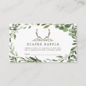 Lumberjack Deer Diaper Raffle Baby Duschkarte Begleitkarte (Vorderseite)