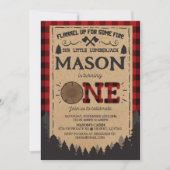 Lumberjack Einladung zum Geburtstag (Vorderseite)