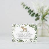 Lumberjack Elch Bücher für Baby-Duschkarte Begleitkarte (Stehend Vorderseite)