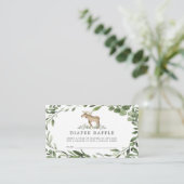 Lumberjack Elch Winzer Raffle Babyduschkarte Begleitkarte (Stehend Vorderseite)