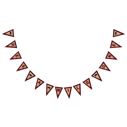 Lumberjack Erster Geburtstag, Wild One Wimpelkette (Alle)