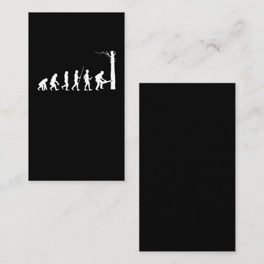 Lumberjack Evolution Chainsaw Logger Woodworker Visitenkarte (Vorne/Hinten)