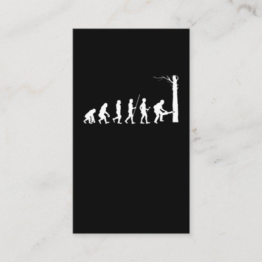 Lumberjack Evolution Chainsaw Logger Woodworker Visitenkarte (Vorderseite)