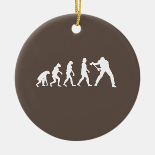 Lumberjack-Evolution Keramik Ornament (Vorne)