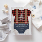 Lumberjack Flannel Boy Baby Dusche Einladung