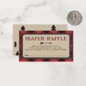 Lumberjack Flannel Boy Diaper Raffekarte Mitteilungskarte (Vorderseite/Rückseite Beispiel)