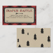 Lumberjack Flannel Boy Diaper Raffekarte Mitteilungskarte (Vorne/Hinten)