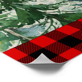 Lumberjack forest Baby Dusche Begrüßungszeichen Poster (Ecke)