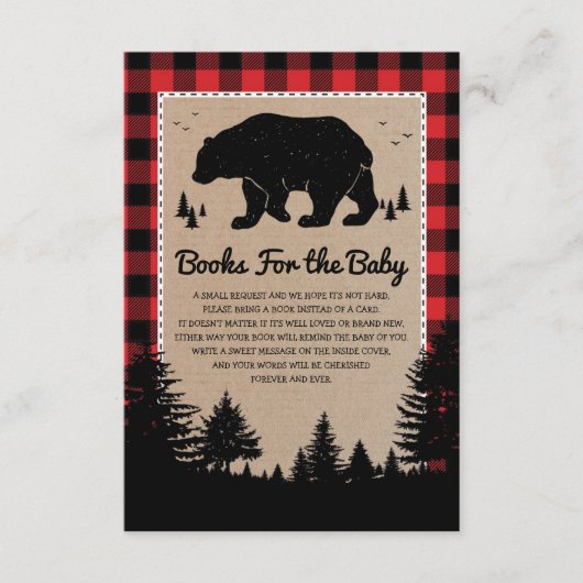 Lumberjack Forest Bear Books for Baby Begleitkarte (Vorderseite)
