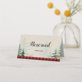 Lumberjack Forest Winter Reserviert Name Platzkart Platzkarte