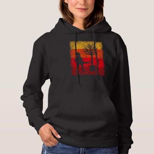 Lumberjack Forestry Chainsaw Vintag Retro Hoodie (Vorderseite)