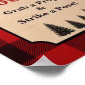 Lumberjack Foto Booth Sign Grab a Prop Poster (Ecke)