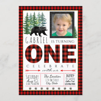 Lumberjack Foto Einladung zum Geburtstag