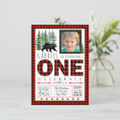 Lumberjack Foto Einladung zum Geburtstag (Stehend Vorderseite)