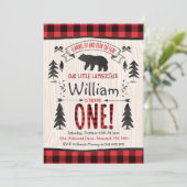 Lumberjack Geburtstag Einladung Lumberjack Party (Stehend Vorderseite)