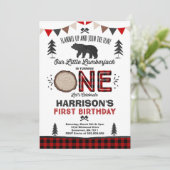 Lumberjack Geburtstag Einladung Lumberjack Party (Stehend Vorderseite)