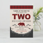 Lumberjack Geburtstag Einladung Woodland Geburtsta (Stehend Vorderseite)