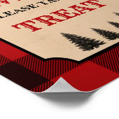 Lumberjack Geburtstage sind süße Leckerei Zeichen Poster (Ecke)