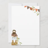 Lumberjack Geburtstagseinladung mit Rot Kariert Einladung (Rückseite)