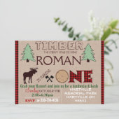 Lumberjack Geburtstagsfeier Einladungskarte Einladung (Stehend Vorderseite)