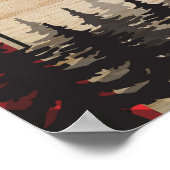 Lumberjack Geburtstagsparty Foto Hintergrund Poster (Ecke)