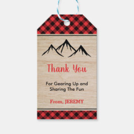 Lumberjack Geburtstagsparty Gefallen Danke, Gesche Geschenkanhänger