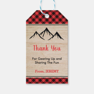 Lumberjack Geburtstagsparty Gefallen Danke, Gesche Geschenkanhänger