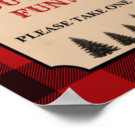 Lumberjack Gefallen Zeichen Wir hoffen, dass Sie S Poster (Ecke)