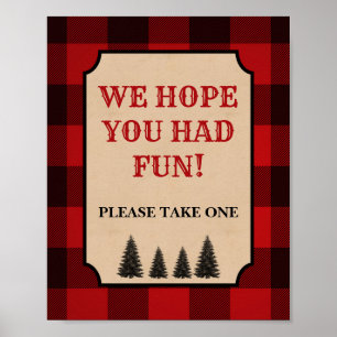 Lumberjack Gefallen Zeichen Wir hoffen, dass Sie S Poster