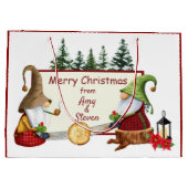 Lumberjack Gnomaden Weihnachten Große Geschenktüte (Rückseite)