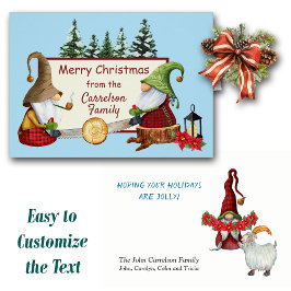 Lumberjack Gnomes Weihnachtskarte