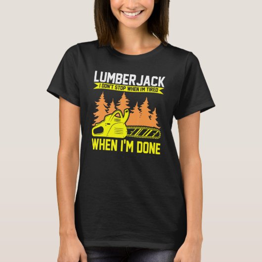 Lumberjack I Stopp Chainsaw T-Shirt (Vorderseite)