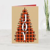 Lumberjack Joy Christmas Feiertagskarte (Vorderseite)