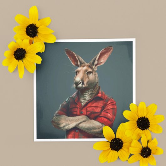 Lumberjack Kangaroo, anpassbar Einladung